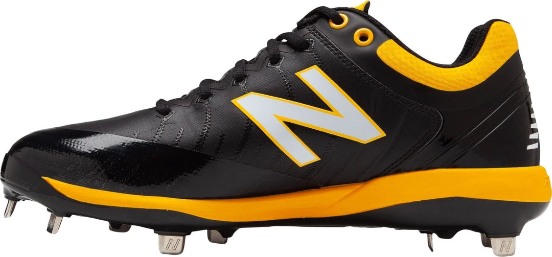 New Balance L4040v5 Low Cut Metal Cleat - Black Yellow 4 New Balance L4040v5 Low Cut Metal Cleat - Black Yellow