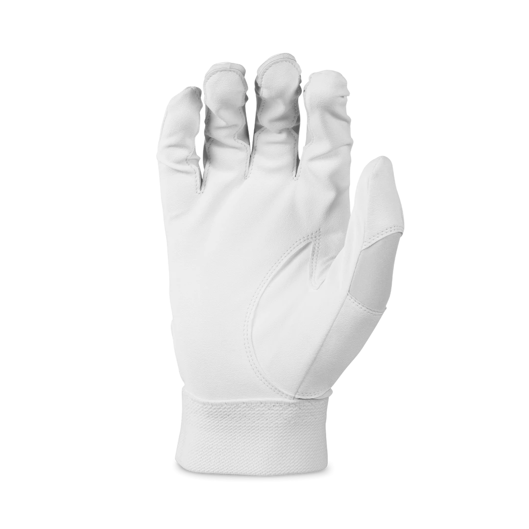 Marucci Badge Coach Pitch T-Ball Batting Glove - White Black 4 Marucci Badge Coach Pitch T-Ball Batting Glove - White Black
