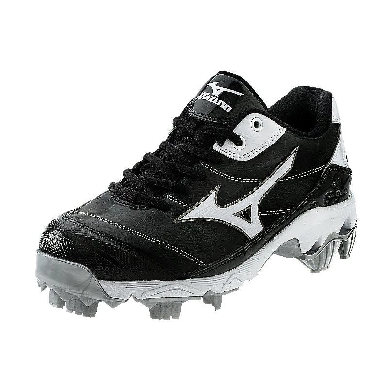 Mizuno Women's 9 Spike Finch 5 Low Black / White Baseball 3 Mizuno Women's 9 Spike Finch 5 Low Black / White Baseball
