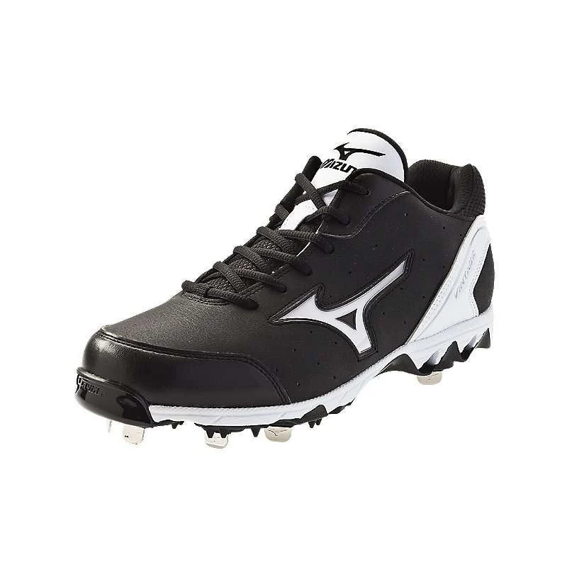 Baseball Mizuno 9-Spike Vintage 7 Switch Men's Metal Cleat - Black White 3 Baseball Mizuno 9-Spike Vintage 7 Switch Men's Metal Cleat - Black White