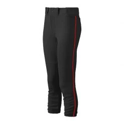 Baseball Mizuno Women's Select Belted Piped Pant - Black Red