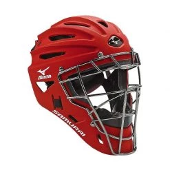 Mizuno Samurai Catcher's Helmet G4 Red - 380191 Catcher's Gear