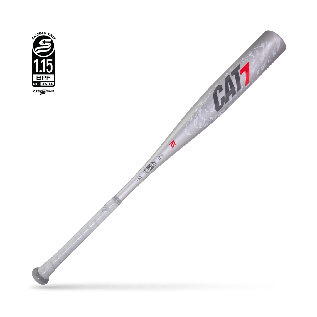 Marucci Cat7 Senior League (-10) 2 3/4" Bat - Silver Baseball 3 Marucci Cat7 Senior League (-10) 2 3/4" Bat - Silver Baseball