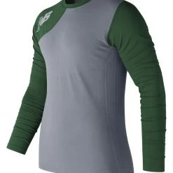 Baseball New Balance Seamless X4J Asymmetrical Shirt Right - Dark Green