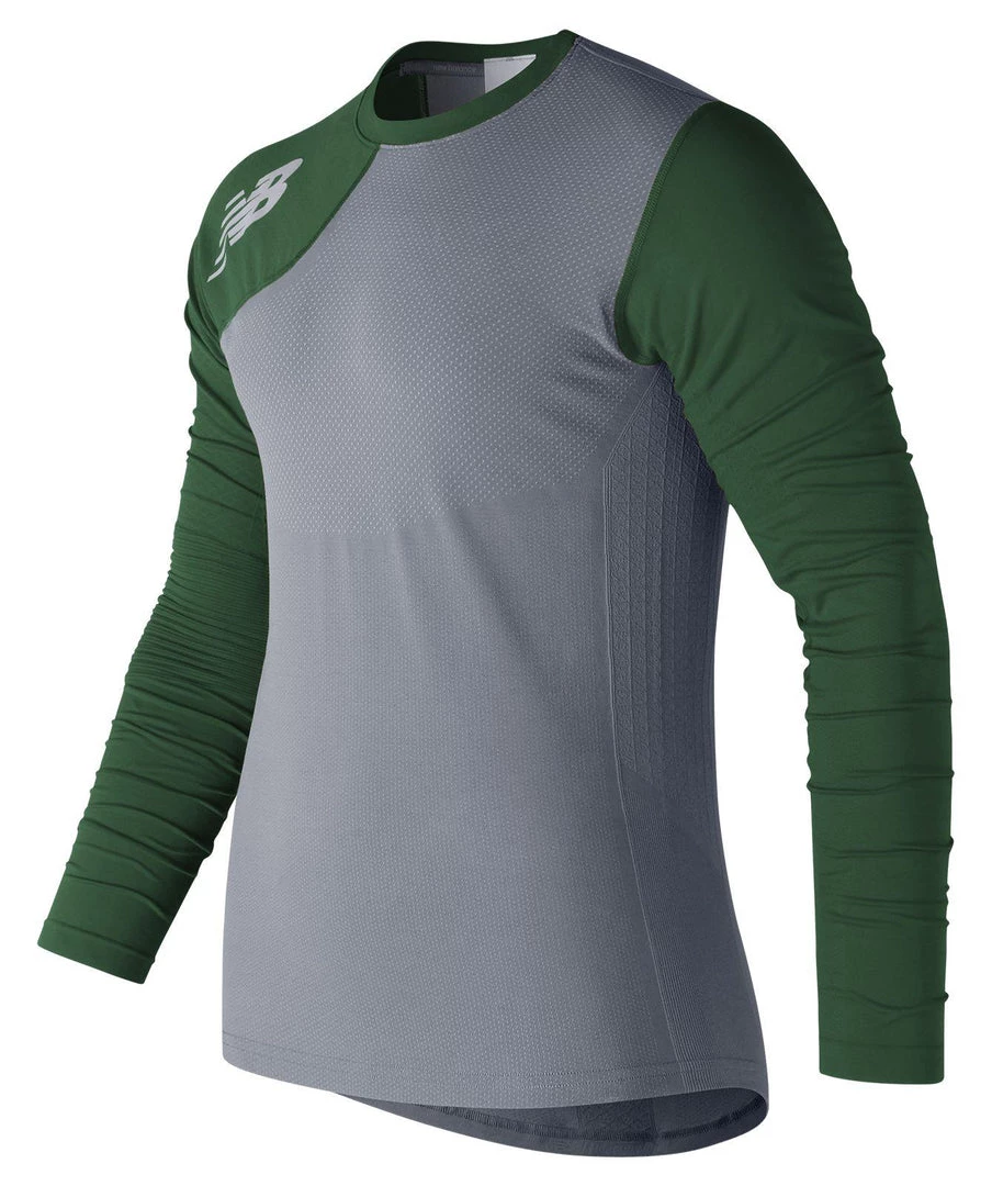 Baseball New Balance Seamless X4J Asymmetrical Shirt Right - Dark Green 3 Baseball New Balance Seamless X4J Asymmetrical Shirt Right - Dark Green