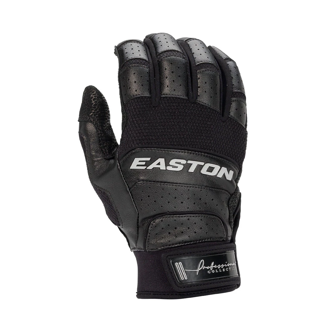 Easton Professional Collection Batting Gloves - Black Baseball 3 Easton Professional Collection Batting Gloves - Black Baseball