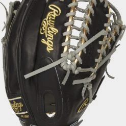Rawlings 2021 Pro Preferred 12.75" Outfield Glove, Mike Trout Pattern PROSMT27B - Black Gray Baseball