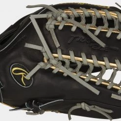 Rawlings 2021 Pro Preferred 12.75" Outfield Glove, Mike Trout Pattern PROSMT27B - Black Gray Baseball 8 Rawlings 2021 Pro Preferred 12.75