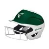 Easton Prowess Fastpitch Helmet Two Tone With Mask - White Green Softball