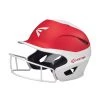 Softball Easton Prowess Fastpitch Helmet Two Tone With Mask - White Red