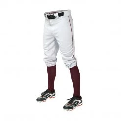 Easton Pro+ Piped Knicker Youth Baseball Pant - White Maroon