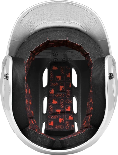 Baseball Rawlings R16 Series Metallic Batting Helmet - White 4 Baseball Rawlings R16 Series Metallic Batting Helmet - White