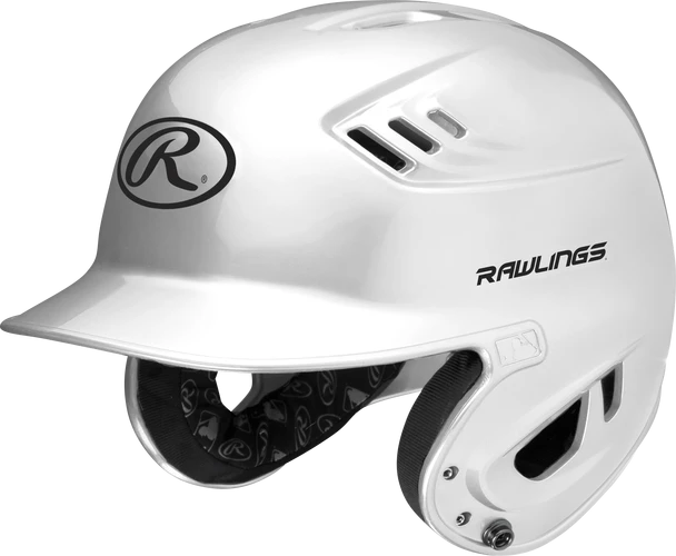 Baseball Rawlings R16 Series Metallic Batting Helmet - White 3 Baseball Rawlings R16 Series Metallic Batting Helmet - White