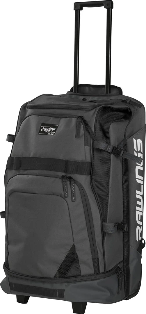 Rawlings R1801 Wheeled Catcher's Bag - Black 3 Rawlings R1801 Wheeled Catcher's Bag - Black