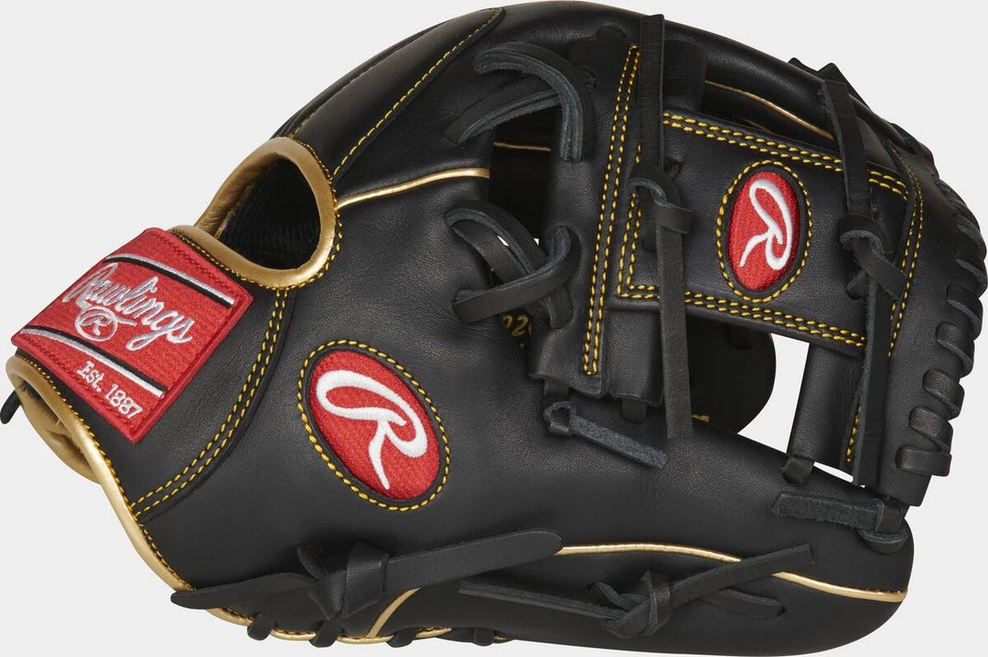 Rawlings 2021 R9 Series 11.50" 200-Pattern Infield Glove R9204-2BG - Black Gold 5 Rawlings 2021 R9 Series 11.50" 200-Pattern Infield Glove R9204-2BG - Black Gold