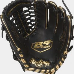 Rawlings 2021 R9 Series 11.75" Infield/Pitcher's Glove R9205-4BG - Black Gold Baseball