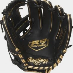 Rawlings 2021 R9 Series 11.50" 31-Pattern Infield Glove R9314-2BG - Black Gold