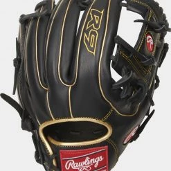 Rawlings 2021 R9 Series 11.50" 31-Pattern Infield Glove R9314-2BG - Black Gold
