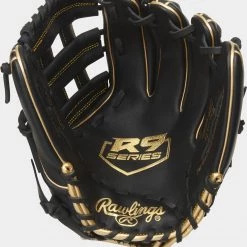 Rawlings 2021 R9 Series 11.75" Infield Glove R9315-6BG - Black Gold Baseball
