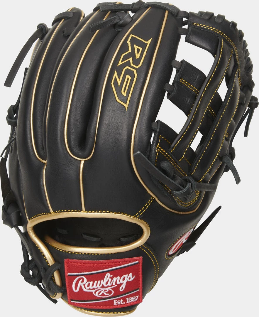 Rawlings 2021 R9 Series 11.75" Infield Glove R9315-6BG - Black Gold Baseball 3 Rawlings 2021 R9 Series 11.75" Infield Glove R9315-6BG - Black Gold Baseball