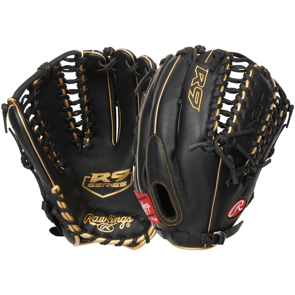 Baseball Rawlings 2021 R9 Series 12.75" Outfield Glove R96019BGFS - Black Gold 5 Baseball Rawlings 2021 R9 Series 12.75" Outfield Glove R96019BGFS - Black Gold