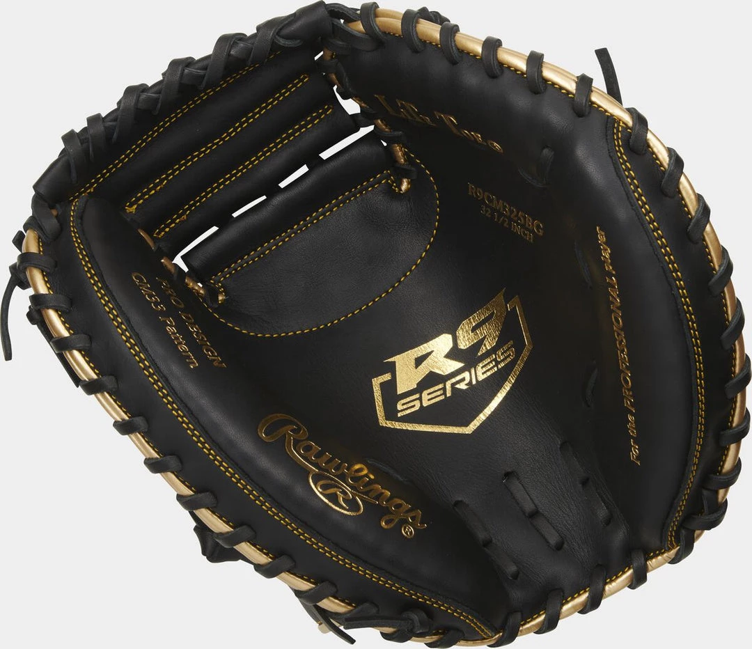 Rawlings 2021 R9 Series 32.50" Catcher's Mitt R9CM325BG - Black Gold 4 Rawlings 2021 R9 Series 32.50" Catcher's Mitt R9CM325BG - Black Gold
