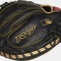 Rawlings 2021 R9 Series 32.50" Catcher's Mitt R9CM325BG - Black Gold 9 Rawlings 2021 R9 Series 32.50