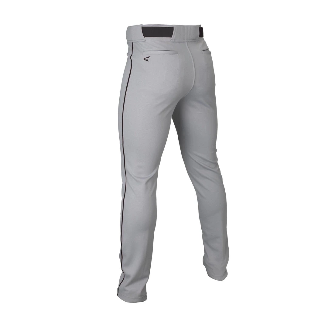 Easton Adult Rival+ Piped Baseball Pants - Gray Black 4 Easton Adult Rival+ Piped Baseball Pants - Gray Black