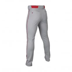 Easton Adult Rival+ Piped Baseball Pants - Gray Red