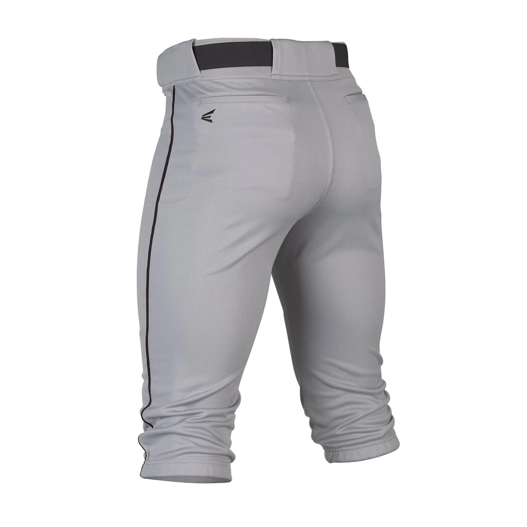 Easton Rival+ Piped Youth Knicker Baseball Pant - Gray Black 4 Easton Rival+ Piped Youth Knicker Baseball Pant - Gray Black