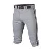 Easton Rival+ Piped Youth Knicker Baseball Pant - Gray Black