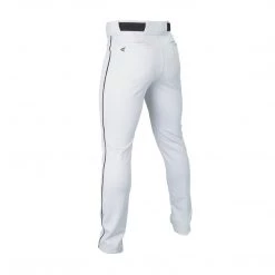 Easton Adult Rival+ Piped Baseball Pants - White Black