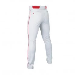 Easton Adult Rival+ Piped Baseball Pants - White Red