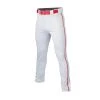 Easton Youth Rival+ Piped Baseball Pants - White Red