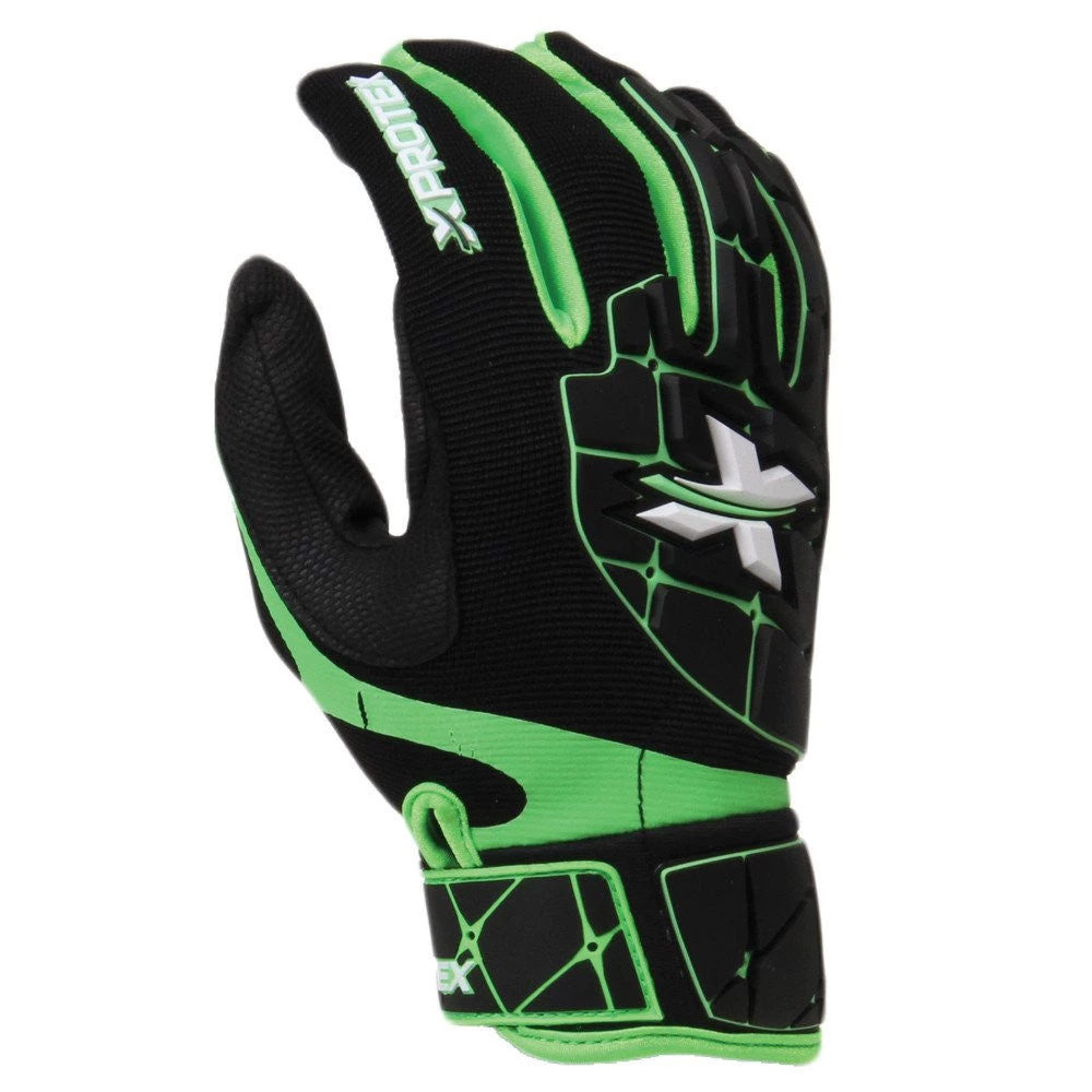Diamond XProtex Raykr Batting Glove - Black Green 3 Diamond XProtex Raykr Batting Glove - Black Green