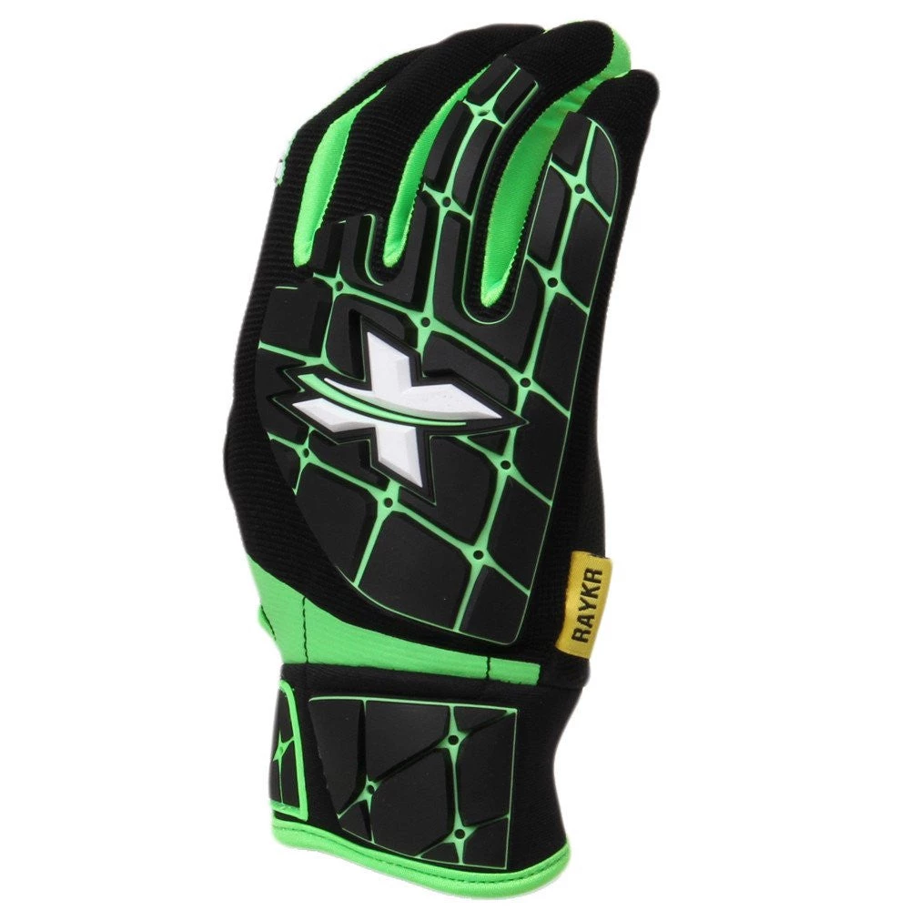 Diamond XProtex Raykr Batting Glove - Black Green 4 Diamond XProtex Raykr Batting Glove - Black Green