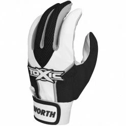 Worth Toxic Batting Gloves Youth - Black White