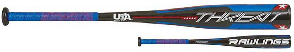 Rawlings 2022 Threat 2 5/8" Barrel (-12) USA Bat - Blue Black 3 Rawlings 2022 Threat 2 5/8" Barrel (-12) USA Bat - Blue Black