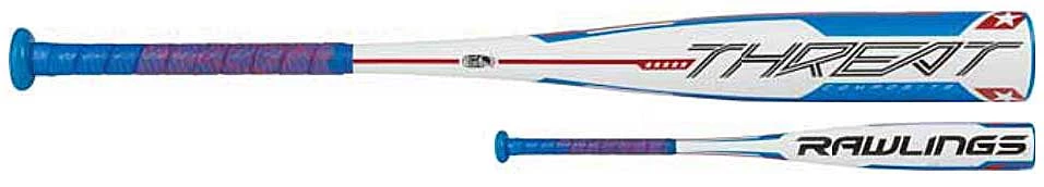 Rawlings 2021 Threat (-12) USSSA Bat - Blue White Baseball 3 Rawlings 2021 Threat (-12) USSSA Bat - Blue White Baseball