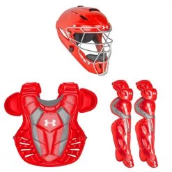 Under Armour Converge UACK3-AP Adult Pro Catchers Kit - Scarlet