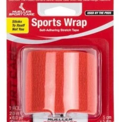 Mueller Sports Wrap Self-Adhering Stretch Tape (2" X 6 Yds) - Orange