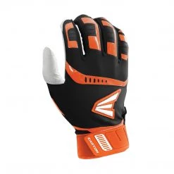 Easton Walk-Off Adult Batting Gloves - Black Orange