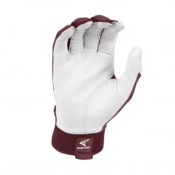 Easton Walk-Off Adult Batting Gloves - White Maroon