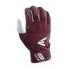 Easton Walk-Off Adult Batting Gloves - White Maroon