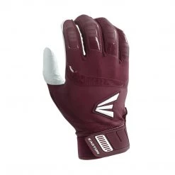 Easton Walk-Off Adult Batting Gloves - White Maroon