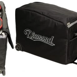 Diamond Wheeled Bucket Bag - Black
