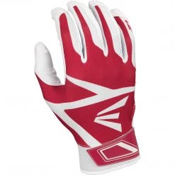 Easton Z3 Hyperskin Batting Gloves - White Red