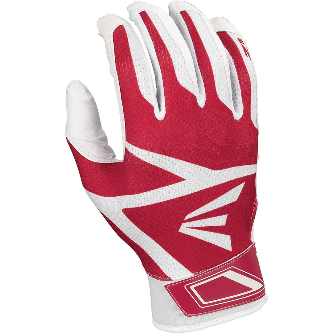 Easton Z3 Hyperskin Batting Gloves - White Red 3 Easton Z3 Hyperskin Batting Gloves - White Red