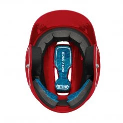 Easton Z5 2.0 High Gloss Two-Tone Batting Helmet - Red Silver Baseball