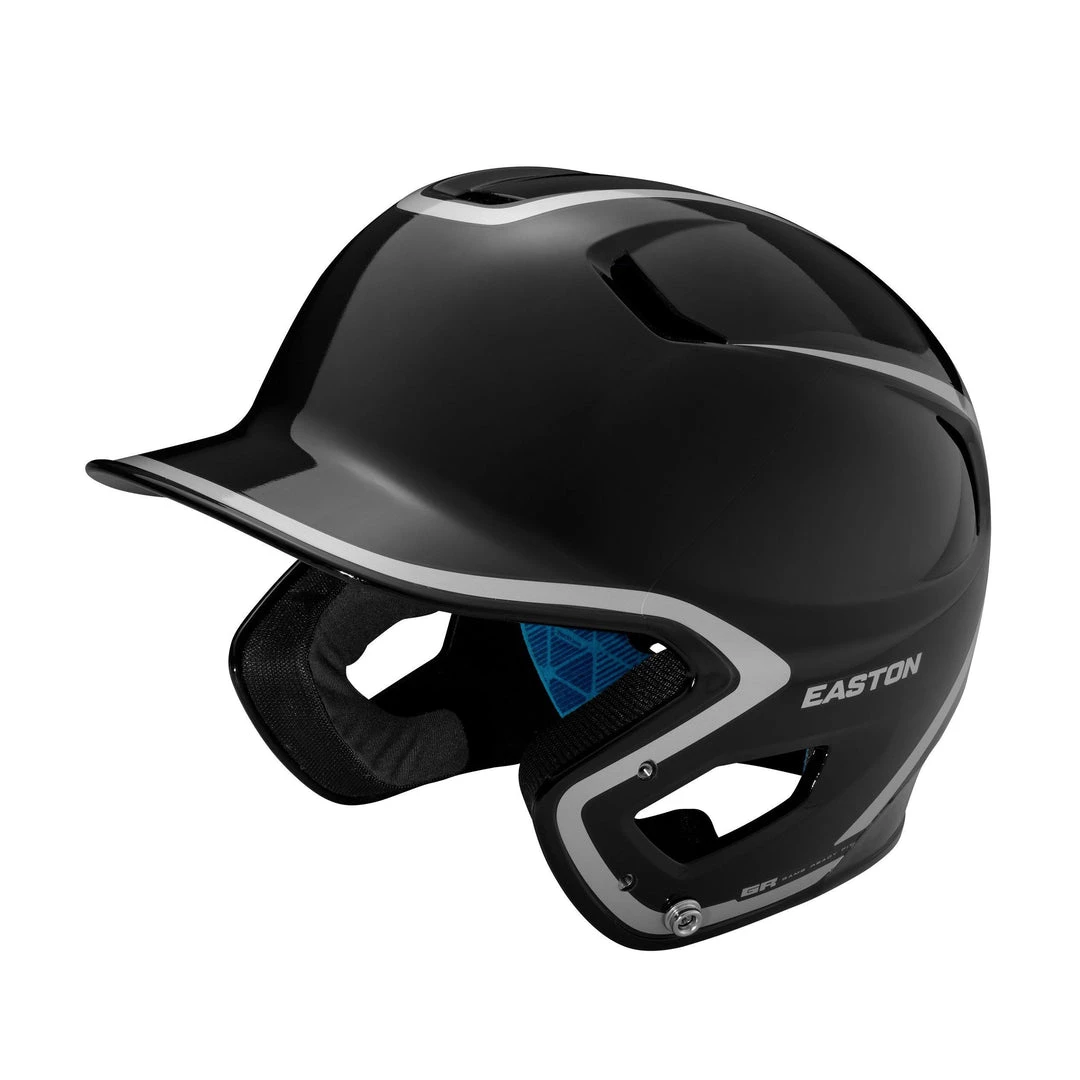 Baseball Easton Z5 2.0 High Gloss Two-Tone Batting Helmet - Black Silver 3 Baseball Easton Z5 2.0 High Gloss Two-Tone Batting Helmet - Black Silver